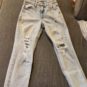 Light Blue Distressed Women's Jeans